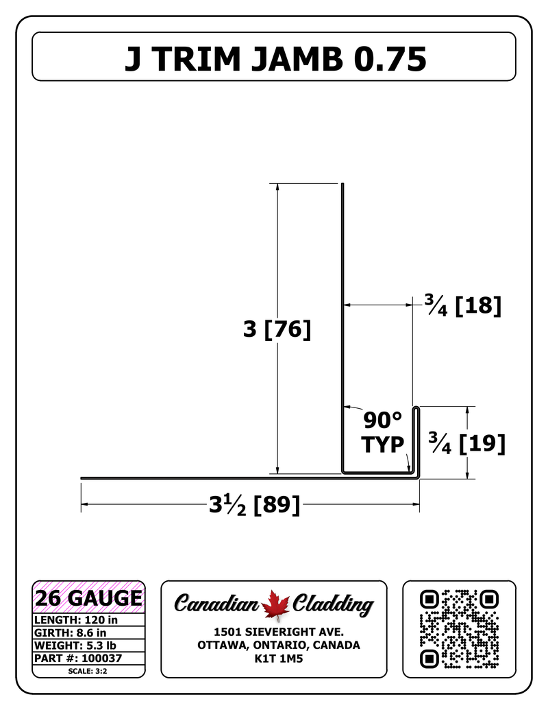 J TRIM JAMB 0.75