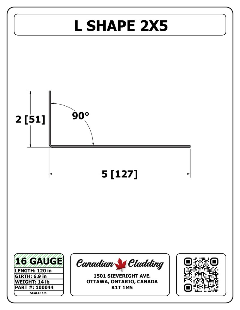 L SHAPE 2X5