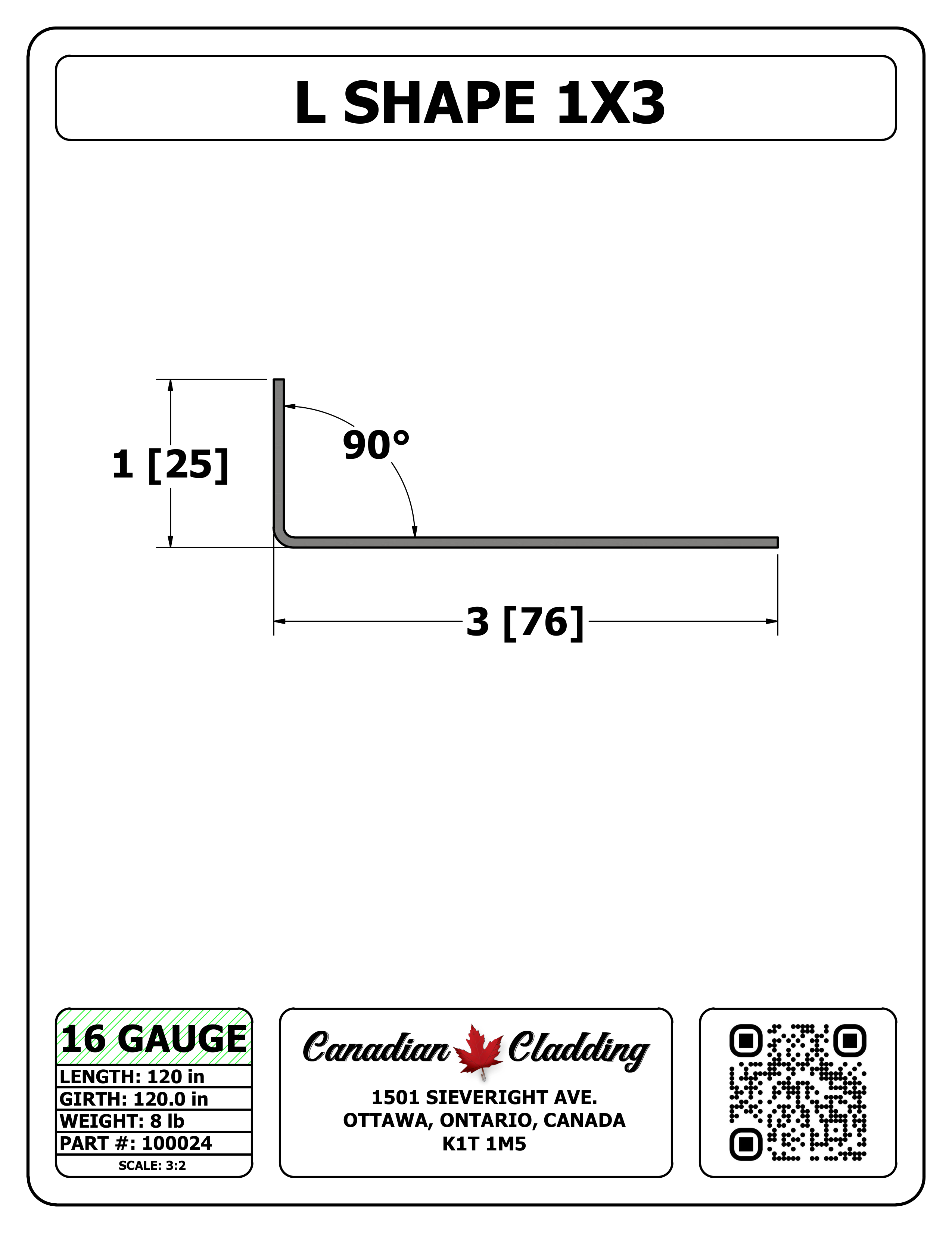 L SHAPE 1X3