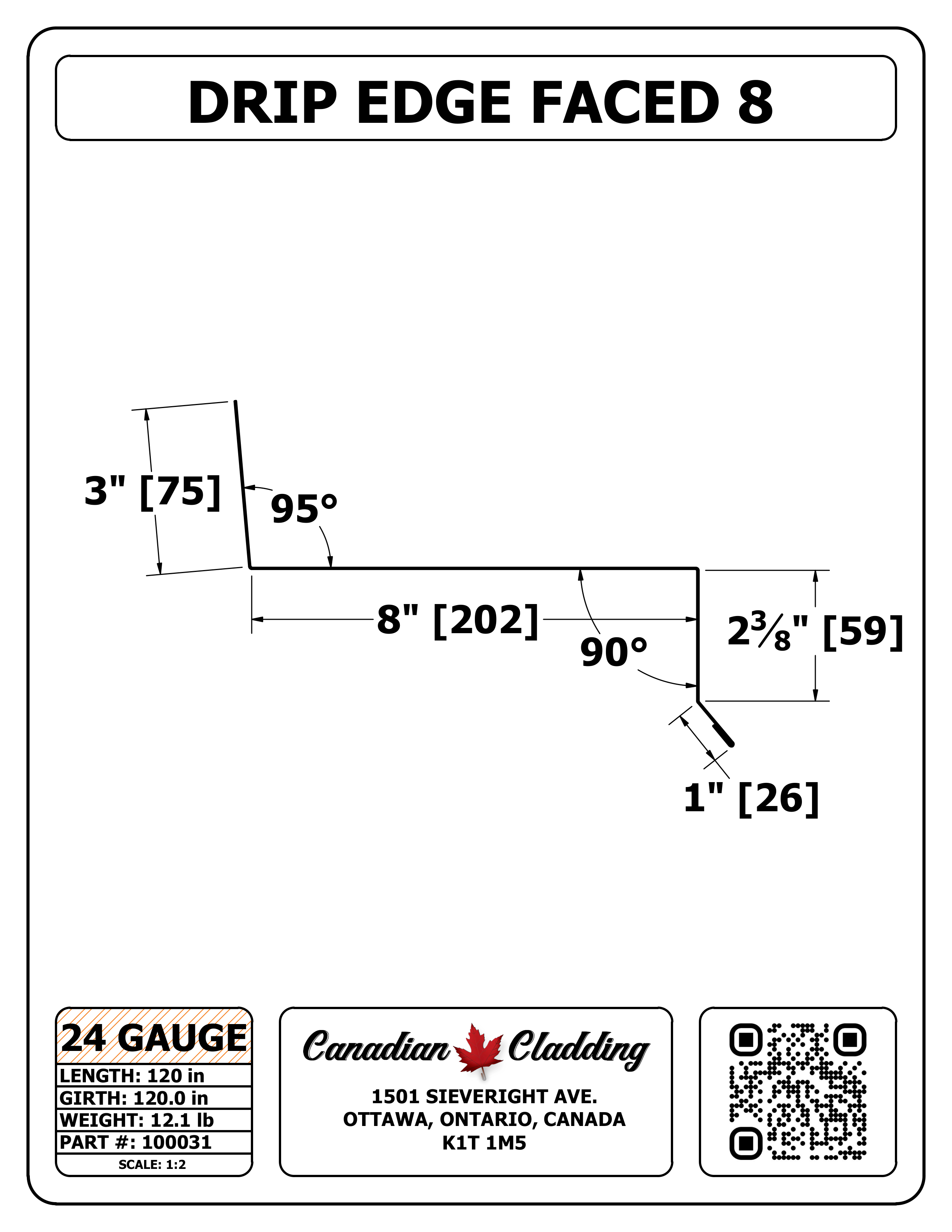 DRIP EDGE FACED 8