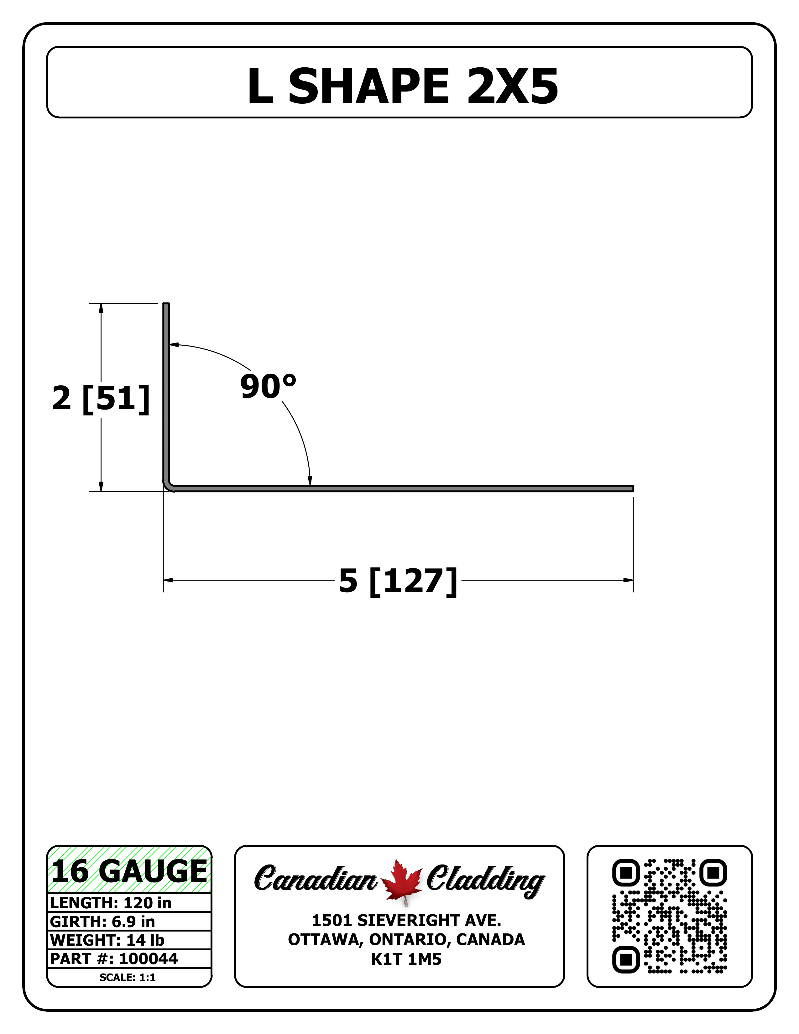 L SHAPE 2X5