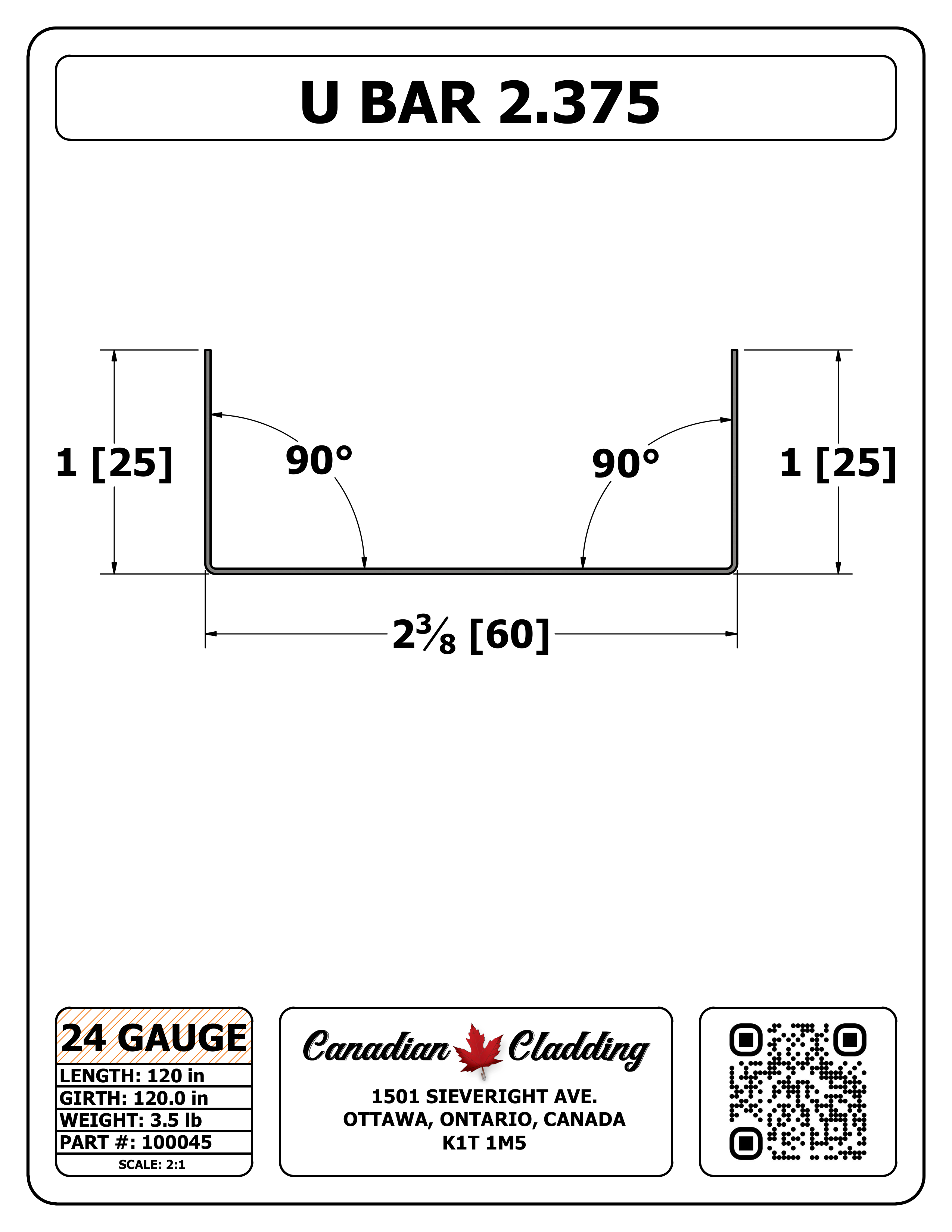U BAR 2.375