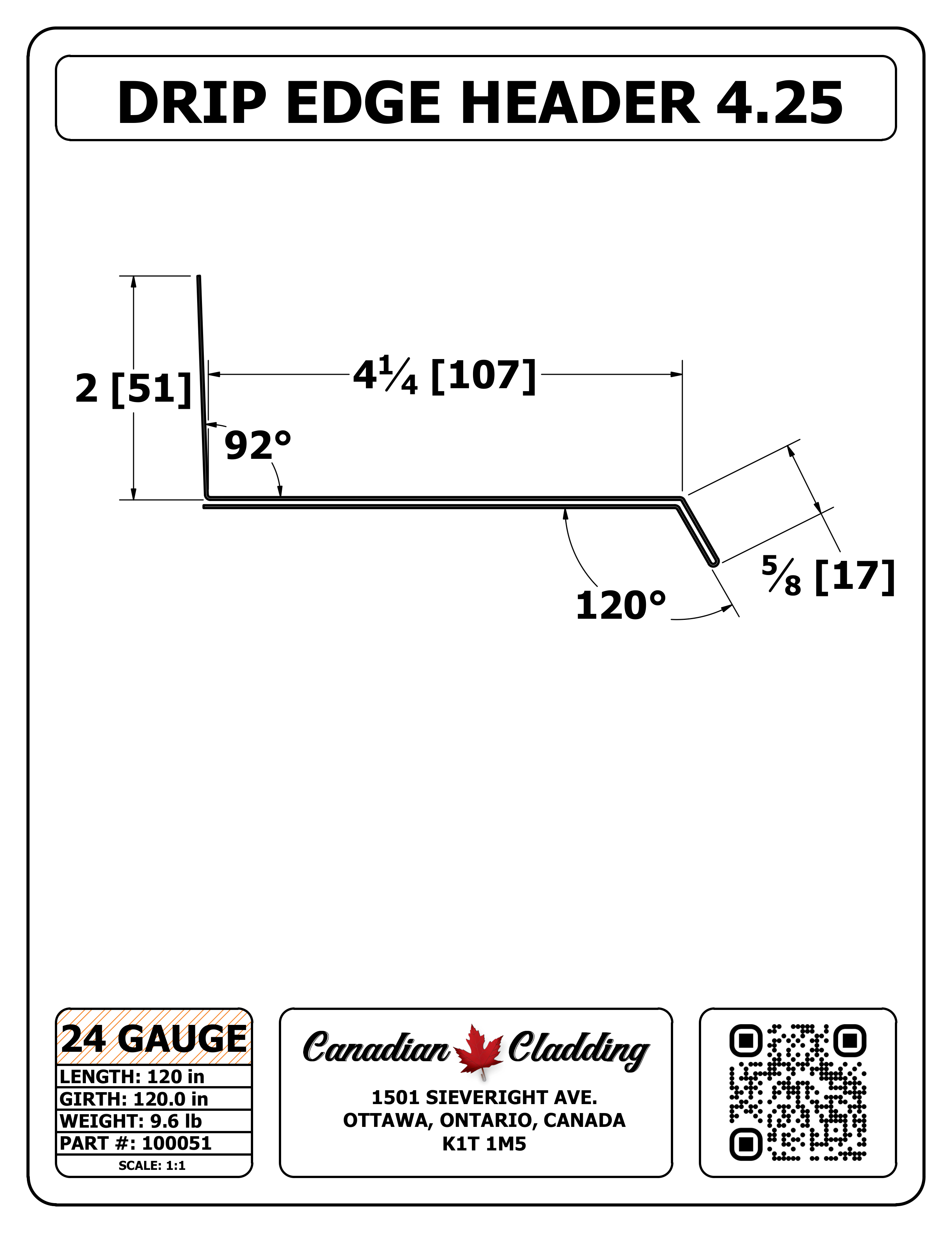 DRIP EDGE HEADER 4.25