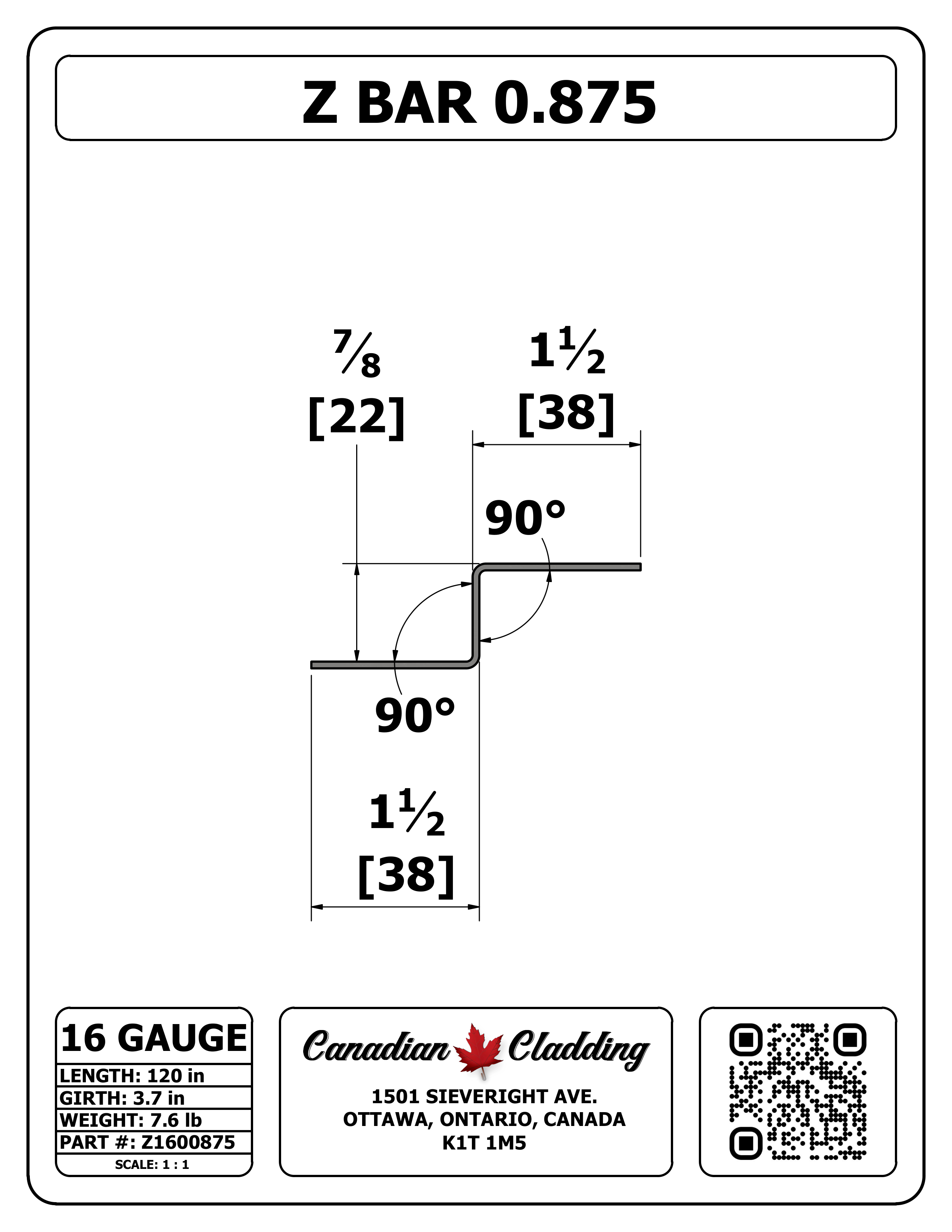 Z BAR 0.875