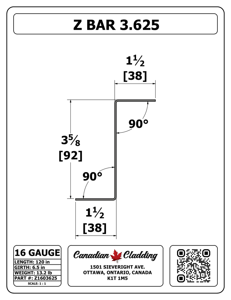 Z BAR 3.625