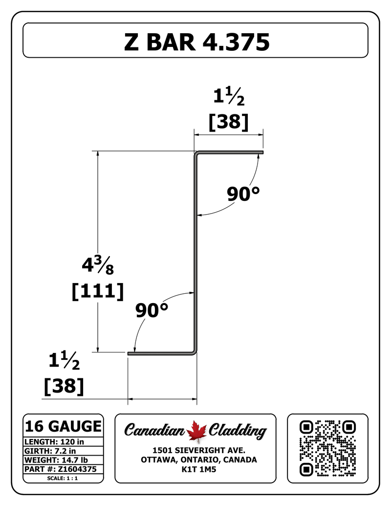 Z BAR 4.375