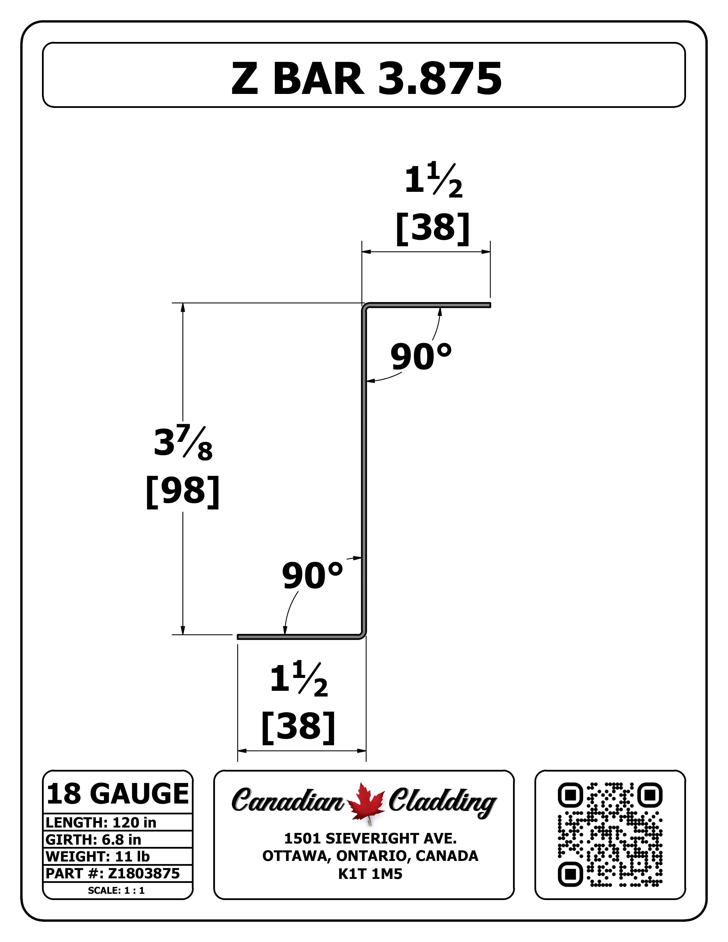 Z BAR 3.875