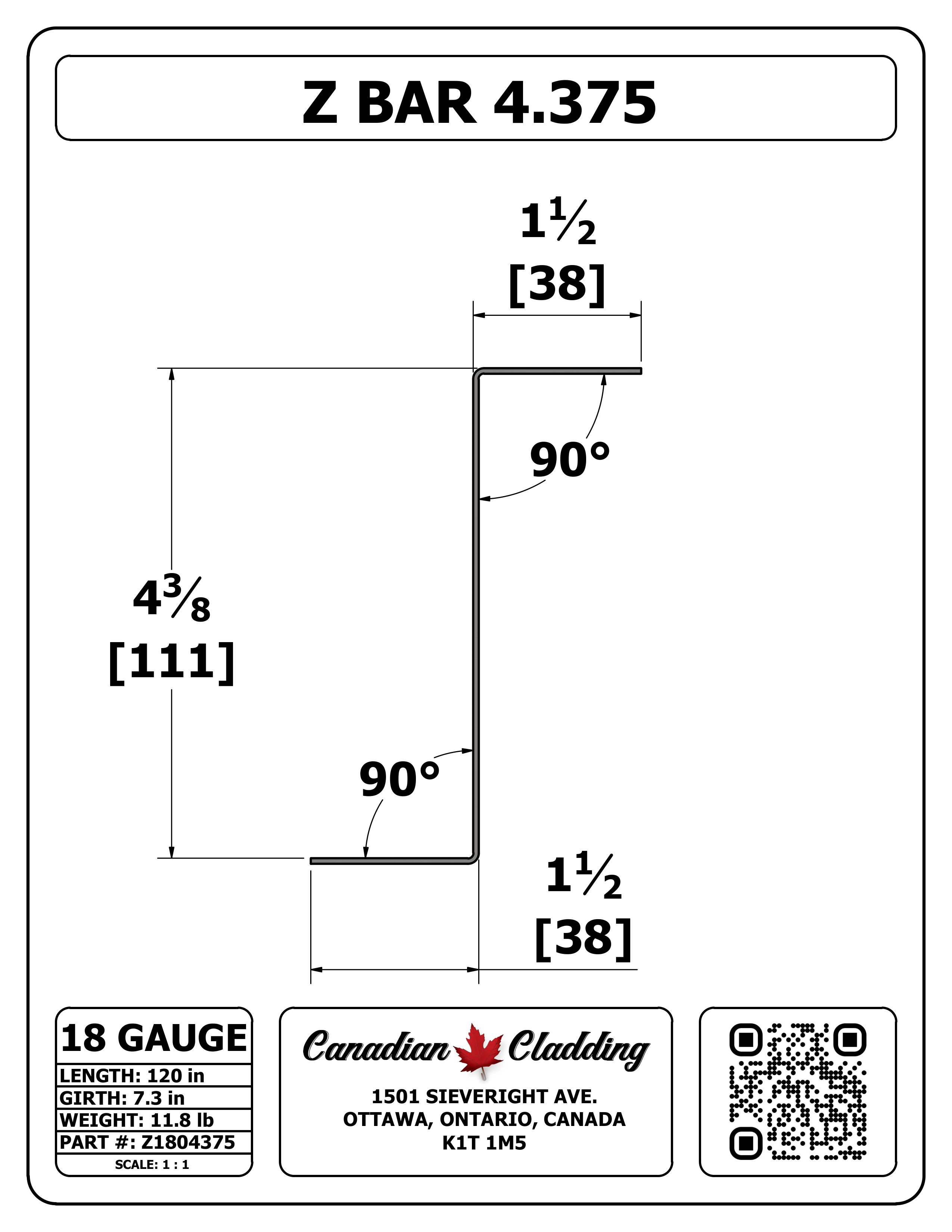 Z BAR 4.375