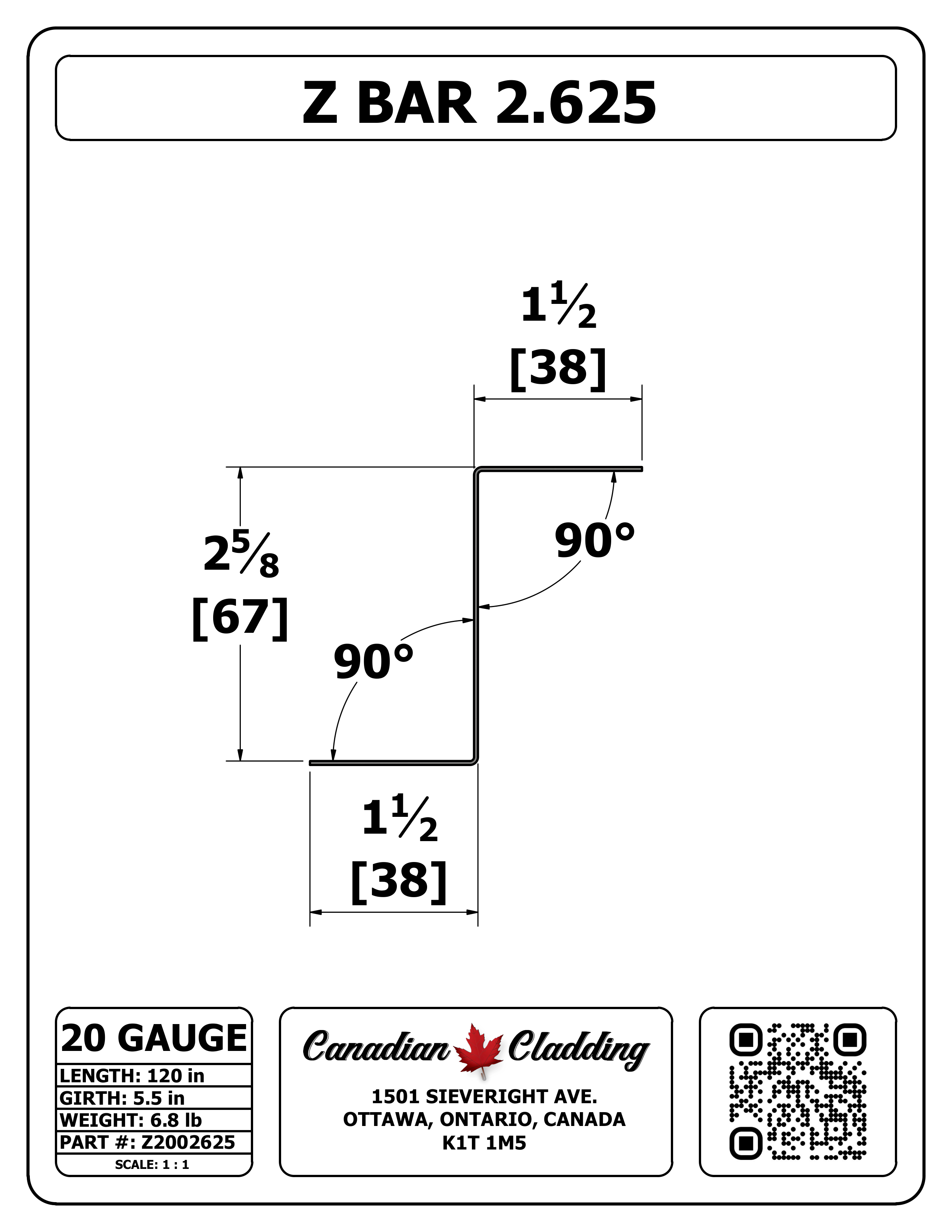 Z BAR 2.625