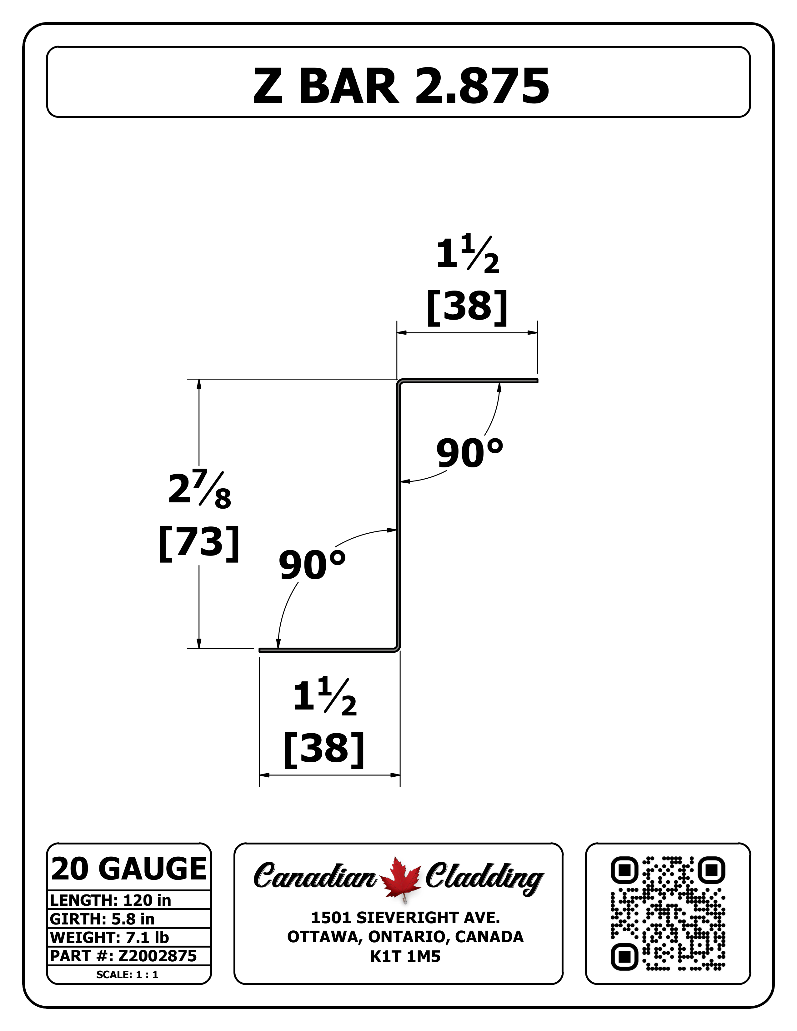 Z BAR 2.875