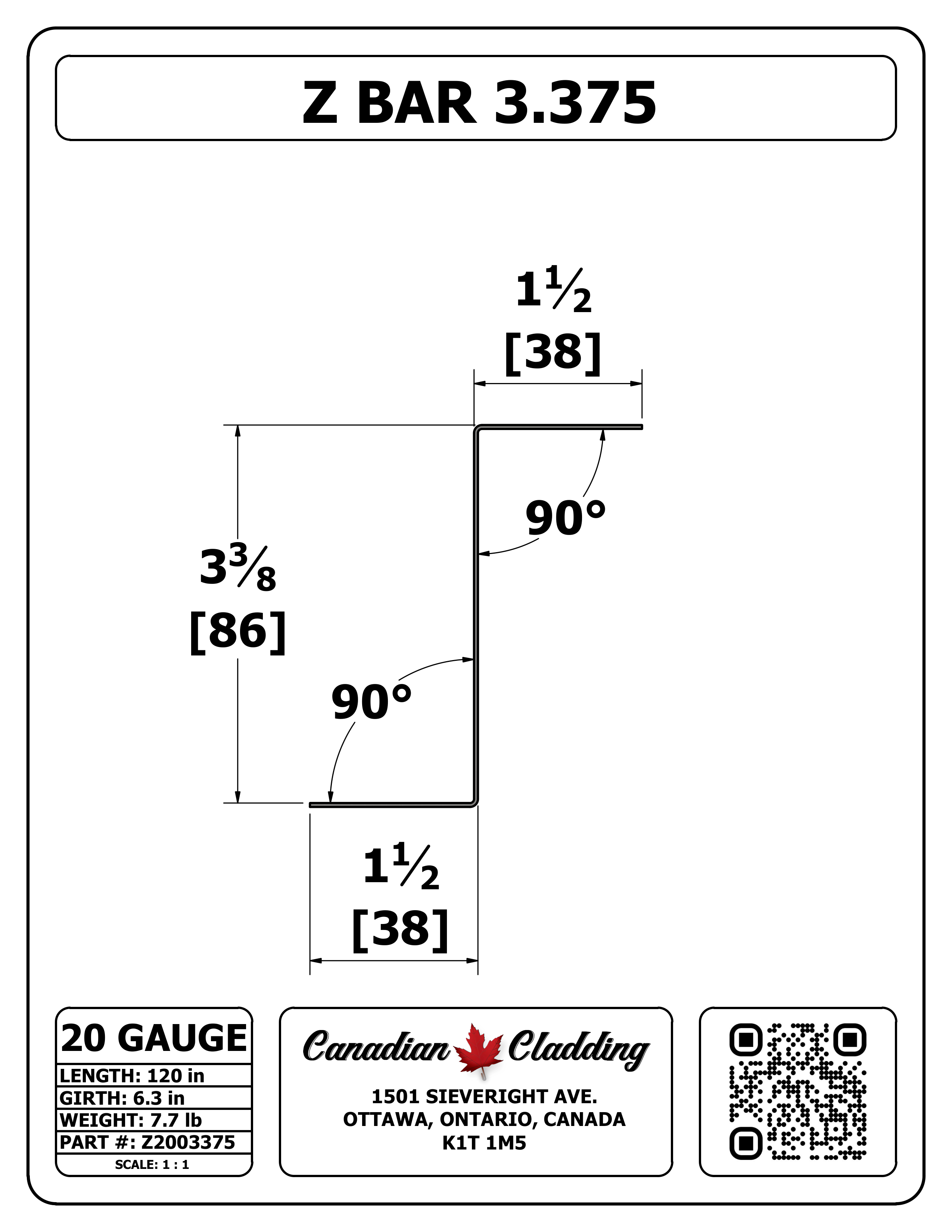 Z BAR 3.375