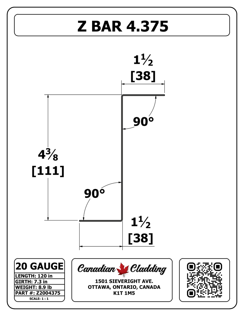 Z BAR 4.375