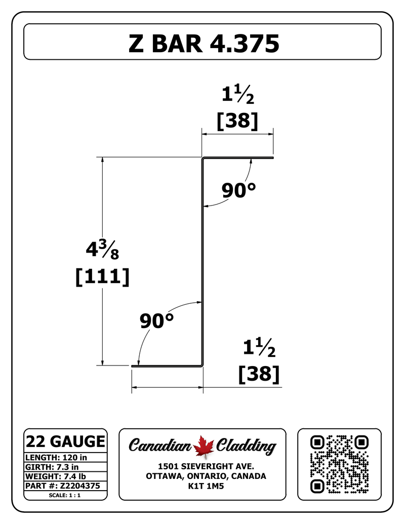 Z BAR 4.375