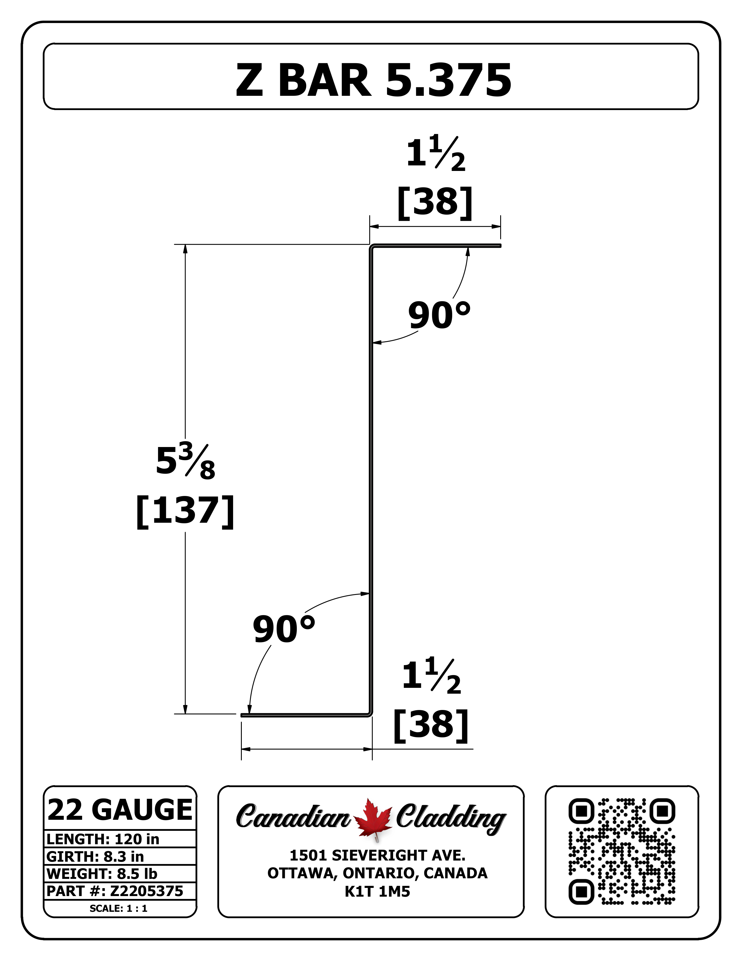 Z BAR 5.375